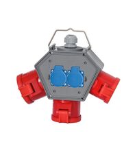 Priza combinata trifazica/schuko F-ELEKTRO, IP44, mobil, 3P+N+E;schuko, 16A, Polybox, F3.0606