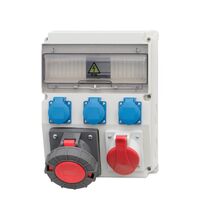 Tablou organizare santier trifazic/monofazic, 12 module, IP44, 230/415VAC, 16A/32A/63A, F-ELEKTRO, F3.0837