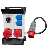 Tablou organizare santier trifazic/monofazic cu intrerupator L-P(32A), echipat cu stecher 5x16A si cablu 1.5ml, IP44, 230/415VAC, 16A, F-ELEKTRO, F3.0896