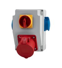 Tablou organizare santier trifazic/monofazic cu intrerupator de urgenta 0-1(16A), IP44, 230/415VAC, 16A, F-ELEKTRO, F3.1889