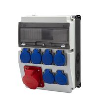 Tablou organizare santier trifazic/monofazic, 12 module, IP44, 230/415VAC, 16A/32A, F-ELEKTRO, F3.2703