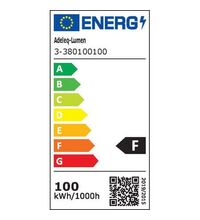 Proiector LED, rectangular, negru, 100W, 3000K, IP65, Lumen, 3-380100100