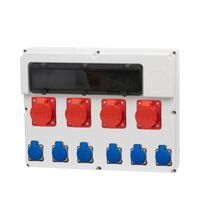 Tablou organizare santier trifazic/monofazic, 18 module, IP44, 230/415VAC, 16A, F-ELEKTRO, 74191.6