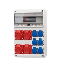 Tablou organizare santier trifazic/monofazic, 16 module, IP44, 230/415VAC, 16A/32A, F-ELEKTRO, 75100.1