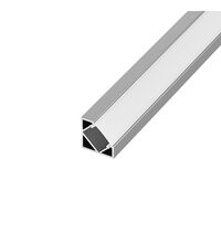 Profil Al pentru banda LED, aplicat, 2ml, 90 grade, echipat cu dispersor mat, IP20, gri, BY39, Braytron