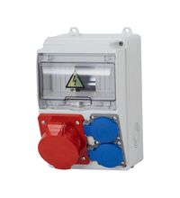 Tablou organizare santier trifazic/monofazic, 7 module, IP44, 230/415VAC, 16A/32A, F-ELEKTRO, F3.0849