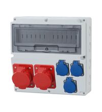 Tablou organizare santier trifazic/monofazic, 14 module, IP44, 230/415VAC, 16A, F-ELEKTRO, F3.1022