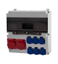 Tablou organizare santier trifazic/monofazic, 17 module, IP44, 230/415VAC, 16A/32A, F-ELEKTRO, F3.1728