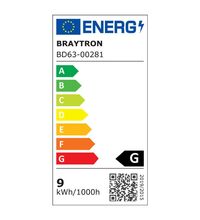 Spot LED, fix, incastrat, rectangulara, negru, 9W, CCT, IP20, Braytron