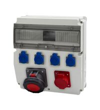 Tablou organizare santier trifazic/monofazic, 15 module, IP44, 230/415VAC, 16A/63A, F-ELEKTRO, F3.2879