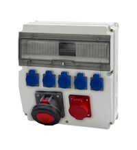 Tablou organizare santier trifazic/monofazic, 15 module, IP44, 230/415VAC, 16A/32A/63A, F-ELEKTRO, F3.2882