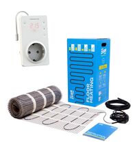 Kit covor incalzire in pardoseala 1.5m² - 160W/m² ZUBR + termostat digital cu senzor pentru panouri infrarosu si convectoare racire / ventilatie terneo srz red