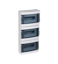 Tablou electric ABS, 36 module, 3X12, usa transparenta, aplicat, iEK, IP55