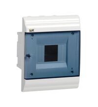 Tablou electric ABS, 4 module, usa transparenta, incastrat, iEK, IP41