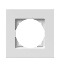 Rama decorativa aparataj unitar TEM, orizontala, 1 post, alb, Logiq Flat, OF10PW