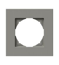 Rama decorativa aparataj unitar TEM, orizontala, 1 post, titan, Logiq Flat, OF10TI