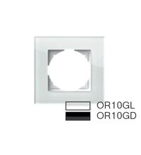 Rama decorativa aparataj unitar TEM, orizontala, 1 post, negru, Logiq Prime, OR10GD