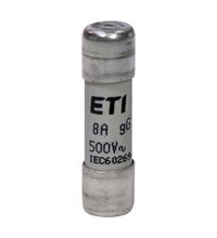 Siguranta fuzibila cilindrica ETI, 10x38mm, gG, 500VAC, 8A, 120kA, 002651016