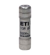 Siguranta fuzibila cilindrica ETI, 10x38mm, gG, 500VAC, 10A, 120kA, 002651017