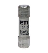 Siguranta fuzibila cilindrica ETI, 10x38mm, gG, 500VAC, 12A, 120kA, 002651018