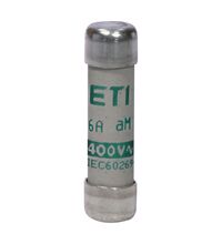 Siguranta fuzibila cilindrica ETI, 8x32mm, aM, 230/415VAC, 6A, 20kA, 002652003