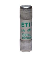 Siguranta fuzibila cilindrica ETI, 10x38mm, aM, 500VAC, 6A, 120kA, 002652013