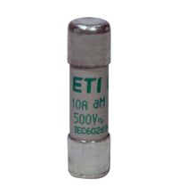 Siguranta fuzibila cilindrica ETI, 10x38mm, aM, 500VAC, 10A, 120kA, 002652015