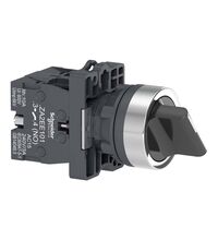 Selector cu maneta scurta cu retinere, 2ND, negru, 1-0-2, Schneider, XA2ED53