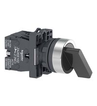 Selector cu maneta lunga cu retinere, 1ND+1NI, negru, 0-1, Schneider, XA2EJ25