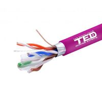 Cablu FTP TED, cat. 6, cupru 23AWG, PVC ignifug, rola 305ml, 1000 Mbps, A0115391