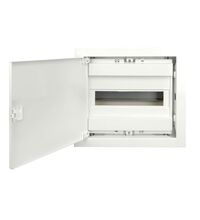 Tablou electric metalic, incastrat zidarie, 12 module, 1x12, cu usa mata, Schrack, IP20