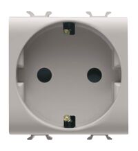 Priza modulara 2P+E Gewiss, bej satinat, 2M, 16A, Chorusmart, GW13241