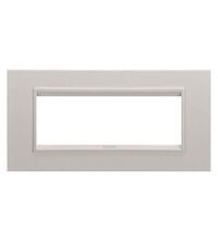 Rama decorativa aparataj modular Gewiss, rectangulara, 6M, bej, Chorusmart, GW16206XL