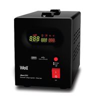 Stabilizator de tensiune monofazic cu releu, 0.5KVA, 300W, WELL, Guard