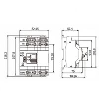 Comutator automat de transfer ATS 4P, aplicatii fotovoltaice, trifazat, 63A, 0-1