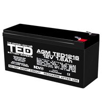 Acumulator 12V, AGM, VRLA, F1 / T1, 1.6A, TED1216