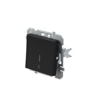 Mecanism intrerupator cu revenire TEM, cu indicator, incastrat, negru, Logiq, SQ11BKIN01XO