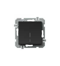 Mecanism intrerupator cu revenire TEM, cu 2 indicatoare, incastrat, negru, Logiq, SQ11BKIN02XO
