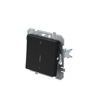 Mecanism intrerupator cap scara TEM, cu indicator, incastrat, negru, Logiq, SQ22BKIN03XO