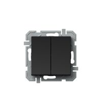 Mecanism intrerupator dublu TEM, cu revenire, incastrat, negru, Logiq, SQ51BKXO