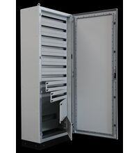 Dulap electric metalic, cu plastroane, 324 module, 2100x800x400mm, Tracon, IP54, TGEFM8021040M