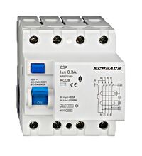 Siguranta automata (disjunctor) cu protectie diferentiala trifazica Schrack, 63A, 300mA, RCCB, tip B, 10kA, AR, AR876130