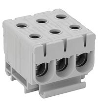 Clema de derivatie Tracon, 3P, fixare pe sina DIN, 70/50mmp, galben/verde/albastru, FLEAL-50/1X3