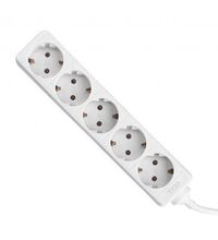 Prelungitor 5 posturi TED, 2P+E, 3 metri, alb, 16A