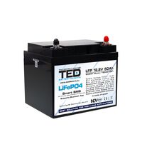 Acumulator 12V, BMS, bluetooth, LiFePo4, M6, 50A, TED007391