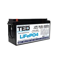 Acumulator 12V, BMS, bluetooth, LiFePo4, M8, 200A, TED007421