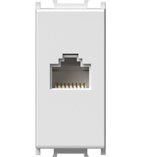 Priza modulara UTP RJ45 TEM, cat.6, alb, 1M, Modul, KM32PW