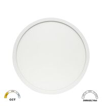 Plafoniera LED, aplicata, rotunda, alb, 24W/28W/32W, CCT, IP40, Lumen