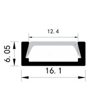 Profil Al pentru banda LED, echipat cu dispersor negru si capace, 2ml, negru, aparent, Lumen, 30-1550219