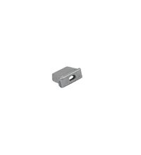 Capac terminal cu gaura pentru profil banda LED, argintiu, Lumen, 30-1553